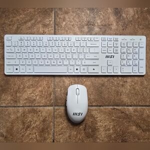 White | MSI | Wireless Keyboard w/Mouse